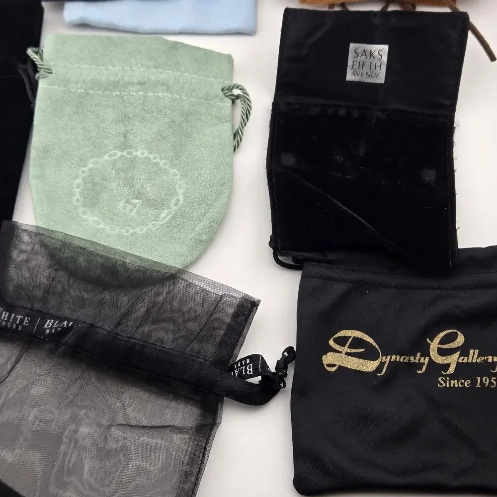 Designer Jewelry Pouch Lot of 25 Bixby Saks Erwin Pearl Von Maur